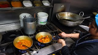 Sev Tameta Nu Shaak  Bataka Tameta  Ringan Bharthu  Dal Baati at Krishna Indian Restaurant London [upl. by Emelin31]