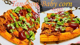 Tandoori Baby Corn on Tawa  Restaurant Style Baby Corn At Home In Just Mintues [upl. by Courtnay]