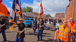 Mourne Young Defenders Flute Band Kilkeel Glasgow Boyne Celebrations 6thJuly 2024 [upl. by Koss]