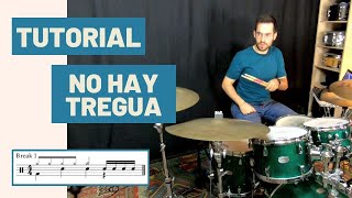 Cómo tocar NO HAY TREGUA en BATERÍA  Barricada TUTORIAL Español [upl. by Tamma]