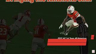 Kamren Kinchens SMiami Fla  vsClemson 2023 2024 Senior Bowl  2024 NFL Draft [upl. by Eniala]