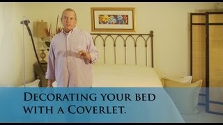 Making your bed with a Coverlet and Duvet Cover wwwverolinenscom [upl. by Bronder467]