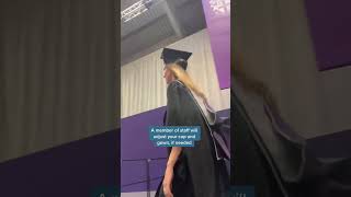 How to cross the graduation stage 🎓💜  Short [upl. by Johm]