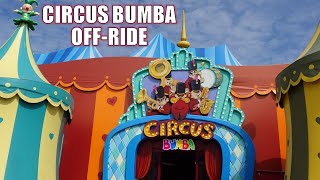 Circus Bumba OffRide Footage Plopsaland de Panne Indoor Area  NonCopyright [upl. by Anilev]