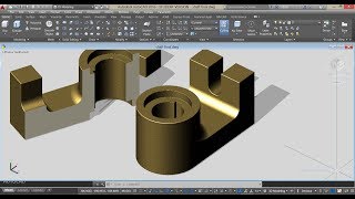 Shaft Bracket in AutoCAD3D Mechanical modeling [upl. by Ignacio]