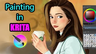 The best free drawing software  Painting in krita [upl. by Heron]