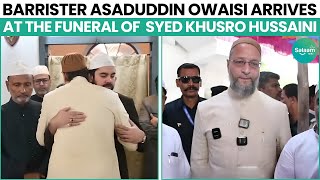 Asaduddin Owaisi visits the residence of Hazrat Dr Syed Shah Khusro Hussaini Sajjada Nasheen KBN [upl. by Ecneps]