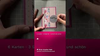 Action 6 Karten  3 Sketche  schnell amp einfach cards cardmaking diycrafts kartenbasteln diy [upl. by Aiynat]