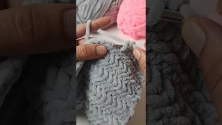 INCREDIBLE Chenille Yarn Crochet Stitch shorts [upl. by Marcella]