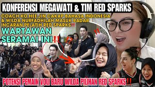 MEGAWATI HANGESTRI amp TIM RED SPARKSCOACH HEE JIN CAKAP BAHASA INDONESIA amp WILDA PILIHAN RED SPARKS [upl. by Nosidam790]