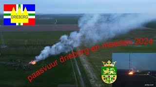 paasvuur meeden en Drieborg Oost Groningen paasvuur paashaas drone [upl. by Bendicta]