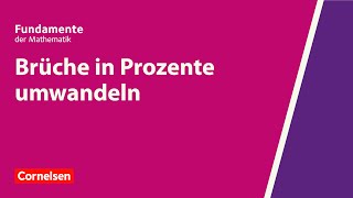 Brüche in Prozente umwandeln  Fundamente der Mathematik  Erklärvideo [upl. by Konstance]