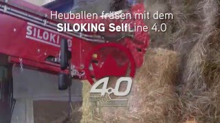 Heuballen fräsen mit dem SILOKING SelfLine 40 Futtermischwagen [upl. by Mcclenon]