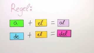 Verschmelzung der Präpositionen a und de mit el  Spanisch  Grammatik [upl. by Hollyanne]