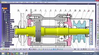 Roulements à billes et entretoise catia v5 projet complet part 2 [upl. by Wanonah884]