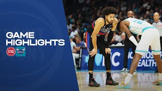 Full Game Highlights I Detroit Pistons vs Charlotte Hornets [upl. by Avahc]