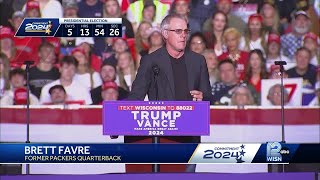 Former Packers QB Brett Favre speaks at Trump rally in Green Bay [upl. by Goodyear]