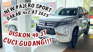 CUCI GUDANG‼️NEW PAJERO SPORT DAKAR 4x2 AT 2023 PUTIH  DISKON 40JT🎁 Mitsubishi Sun Motor Solo Raya [upl. by Nimzay]