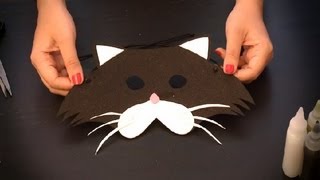 Cómo hacer un antifaz de gato  Antifaces de animales para niños [upl. by Spoor987]