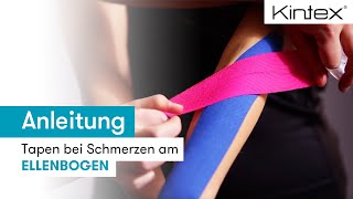 Tapen bei Schmerzen am Ellenbogen Tennisarm Epicondylitis lateralis  Kintex® Anleitung zum Tapen [upl. by Lars118]