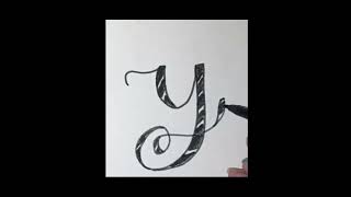 Y lettering cursive stylishartisticyoutube [upl. by Saraann]