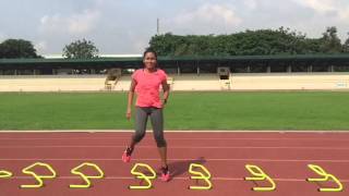 Cones amp Hurdle Drill Exercise  Coach Endah Sari Damayanti [upl. by Grory]