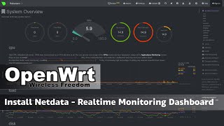 OpenWRT  Install Netdata  Real Time Monitoring Dashboard [upl. by Arahk]