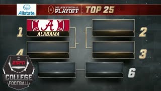 College Football Playoff Top 25 rankings Alabama No 1 SEC dominates top 6  College Football [upl. by Ardnal913]