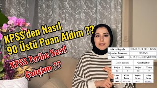 KPSSden Nasıl 90 Üstü Puan Aldım  KPSS Tarih Nasıl Çalışılmalı  KPSS Çalışma Sürecim [upl. by Eneles]