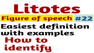 Litotes  figure of speech in hindi [upl. by Attaynik]