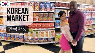 Taking my American Fiancé to Korean Market [upl. by Anikram424]