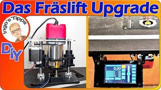 Fräslift Upgrade mit AUKTools 1500W Router Spannzange 12mm amp elektr Touch Routerlift  IngosTipps [upl. by Sylvanus599]