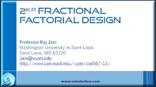 2kp Fractional Factorial Design [upl. by Aicelaf616]