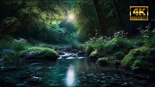 Sounds of Nature Calming Forest Stream and Birds Chirping Forget Stress Anxiety and Depression [upl. by Katlin]