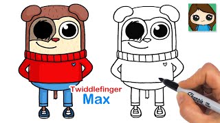 How to Draw Max the Monkey  Twiddlefinger  FNF Mod [upl. by Themis]