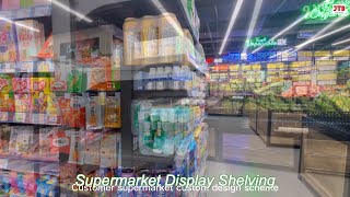 gondola shop supermarket display shelving powder coated finish [upl. by Wichern735]