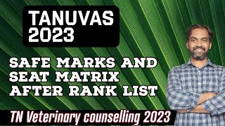 TANUVAS 2023 safe cut off marks after rank list  TN Veterinary cut off 2023 [upl. by Patsy921]