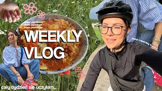 WEEKLY VLOG 🐶  zakuwam na egzamin📚  gotowanie  górki i dołki adopcji  ex kompleksy🩱 rower ❤️ [upl. by Dlorej118]