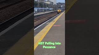 Intercity 125 HST pulling into Penzance Cornwall train [upl. by Phene]