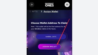 How to Link  Assign Your Wallet with Imaginary Ones Bubble Airdrop  Bubble Claiming amp Listing [upl. by Hanschen]