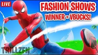 🔴REAL FORTNITE FASHION SHOW amp HIDE amp SEEK LIVE 1 WIN  2500 VBUCKS CUSTOM MATCHMAKING [upl. by Oidacra]