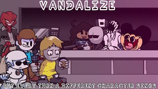 FNF BETADCIU Vandalize but Every Turn a Different Character Sings [upl. by Vandyke171]