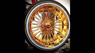 20x9 All Gold Dayton Wire Wheels triple crosslace 100 spoke [upl. by Berkie]