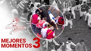 MEJORES MOMENTOS del TERCER ENCIERRO de San Fermín 2023  Toros de Cebada Gago [upl. by Joacimah985]