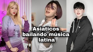 Asiaticos bailando música latina 😏 pt9😏 [upl. by Ynahirb134]