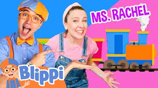 Blippi and Ms Rachel Choo Choo Train Play  Vehicles For Toddlers  Educational Videos For Kids [upl. by Pugh181]