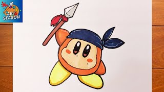 How to Draw Bandana Waddle Dee Step by Step [upl. by Yelsnit231]