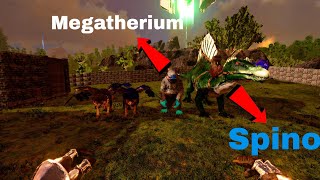 Taming Spino amp Megatherium And breeding my Griffins ark mobile arkmobile [upl. by Leanora]