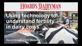 Using technology to understand fertility in dairy cows [upl. by Kcirtemed]