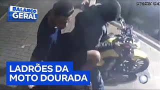 Quem são os ladrões da moto dourada Bandidos aterrorizam moradores da zona sul de SP [upl. by Melloney305]